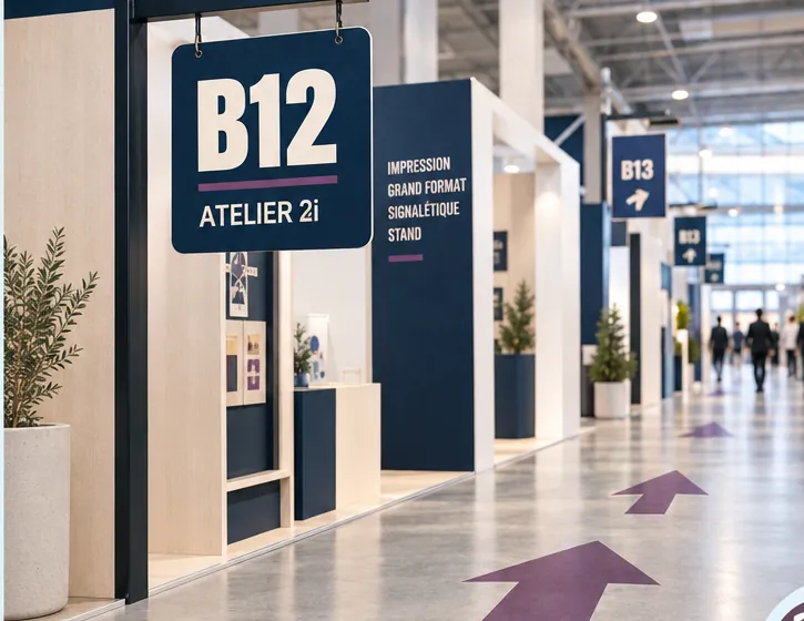 Signalétique de stand (illustration)